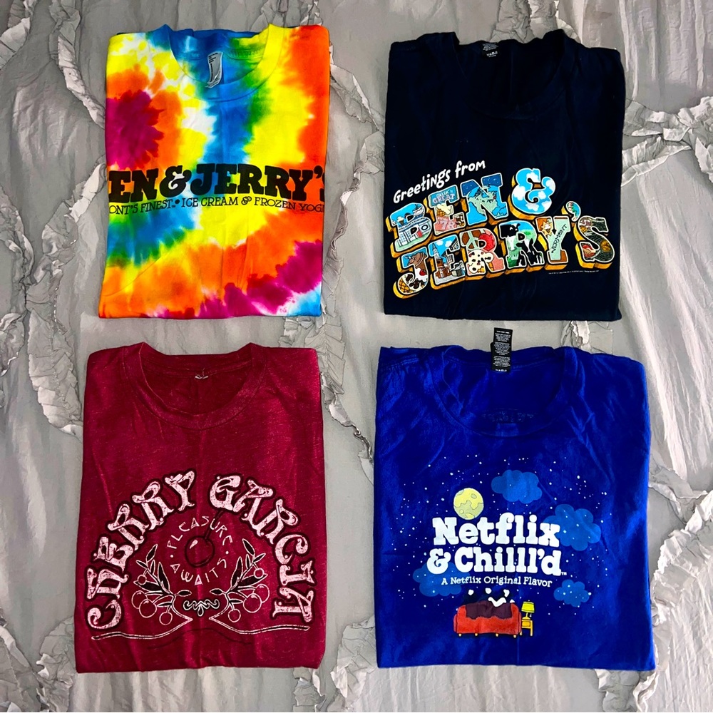 4 Pack Ben & Jerry’s Graphic T-Shirts